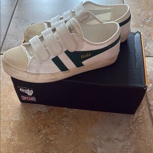 Gola White and Green Sneakers